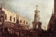 GUARDI, Francesco Carnival Thursday on the Piazzetta dgs oil